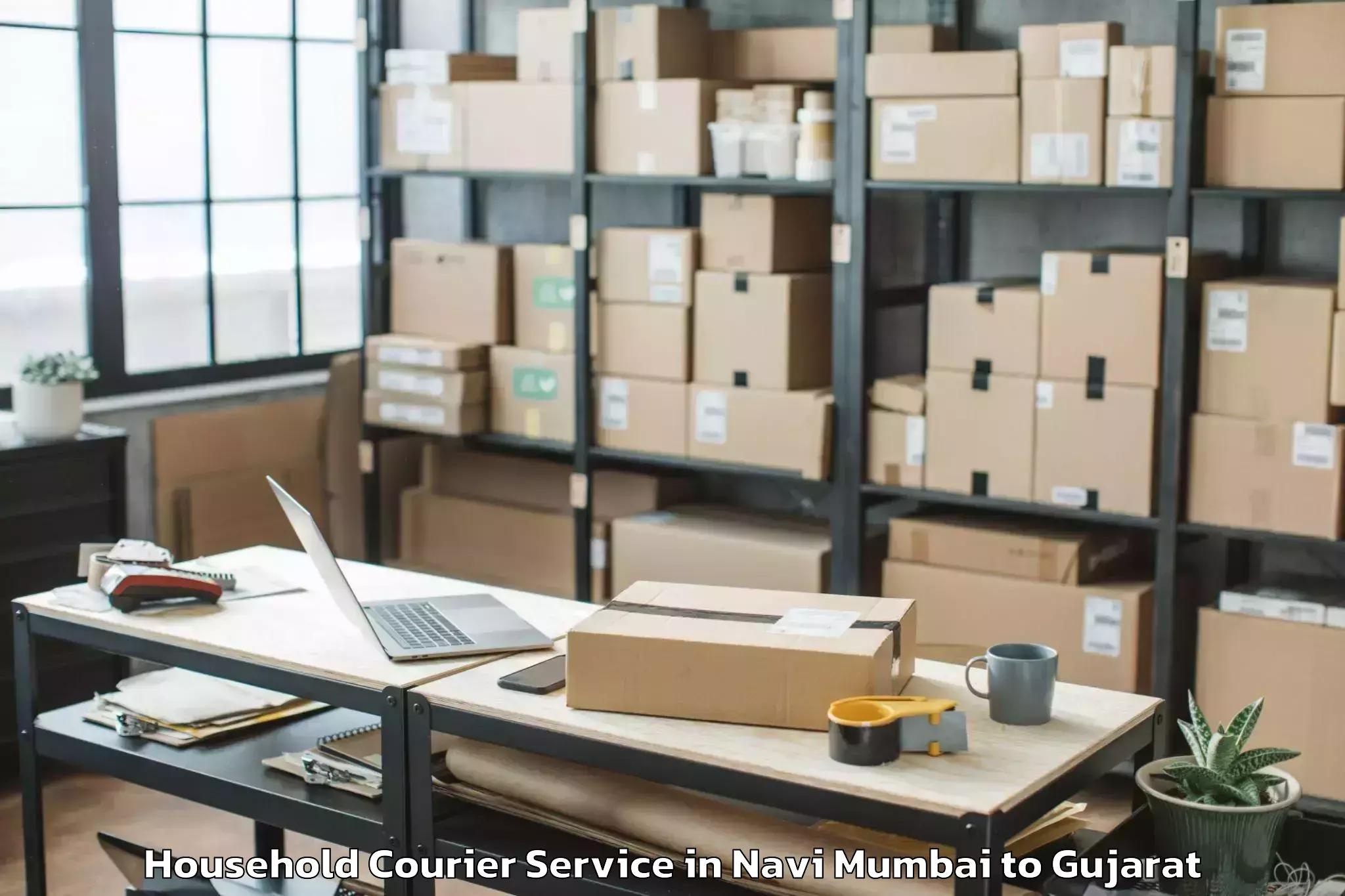 Book Navi Mumbai to Kandla Household Courier